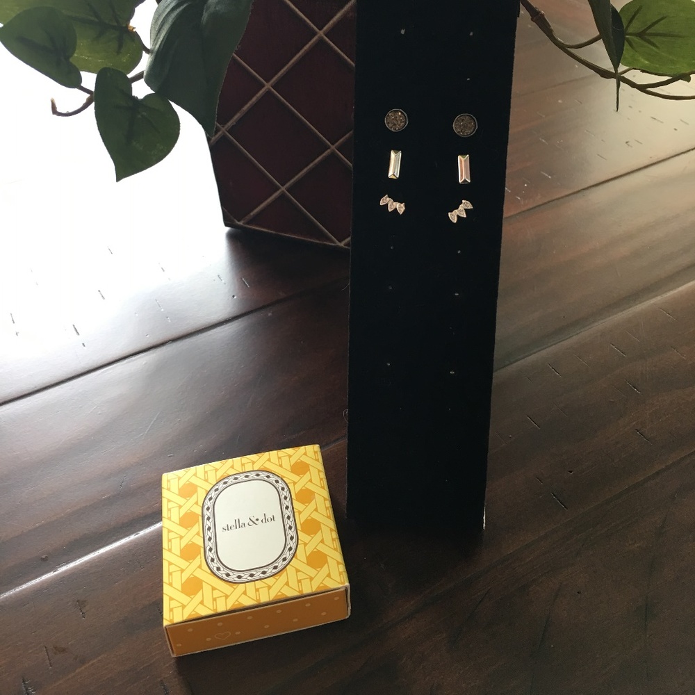 Stella and Dot Silver Stud Earrings